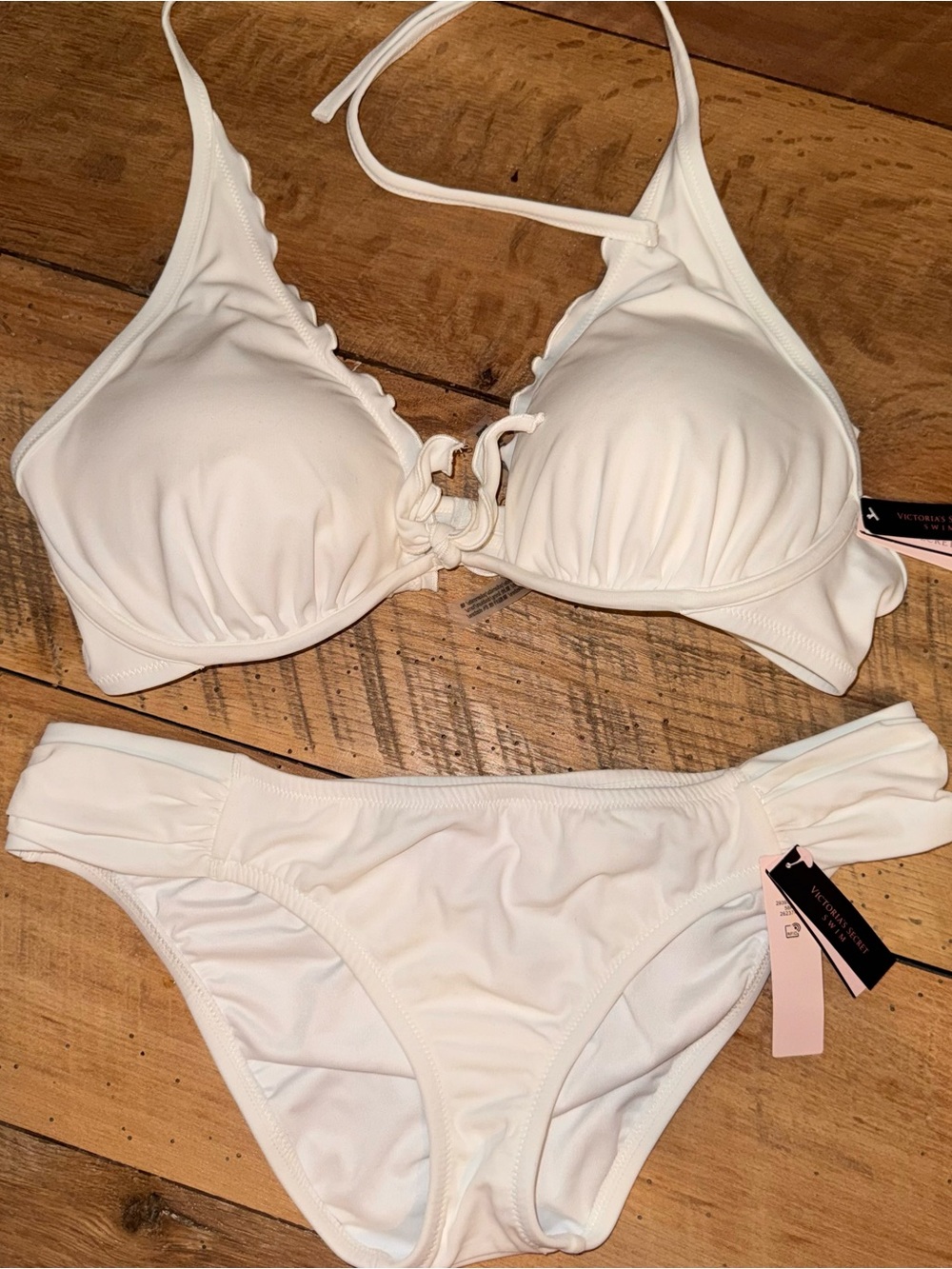 NWT Victoria’s Secret White Bikini Large 38C